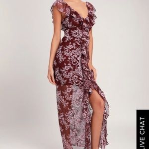 Wine 🍷 red maxi dress.